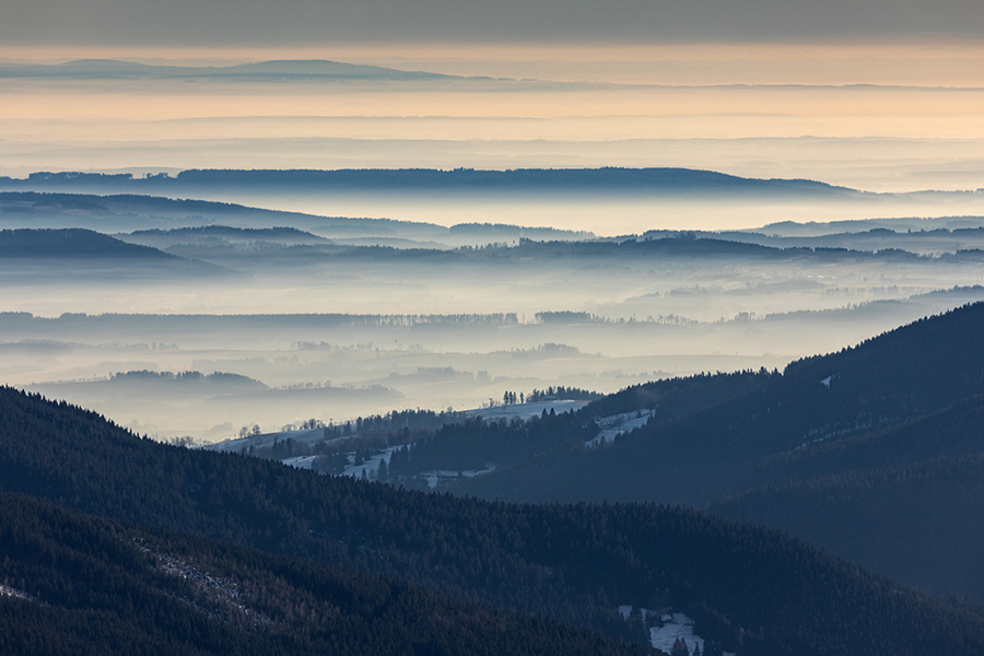 Riesengebirge Schnee Kristalle Baum Bäume