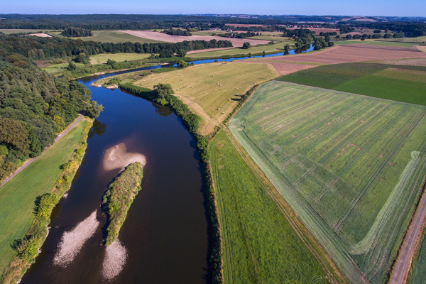 Blick auf die Steinklippen bei Förstgen, Muldental, Sachsen