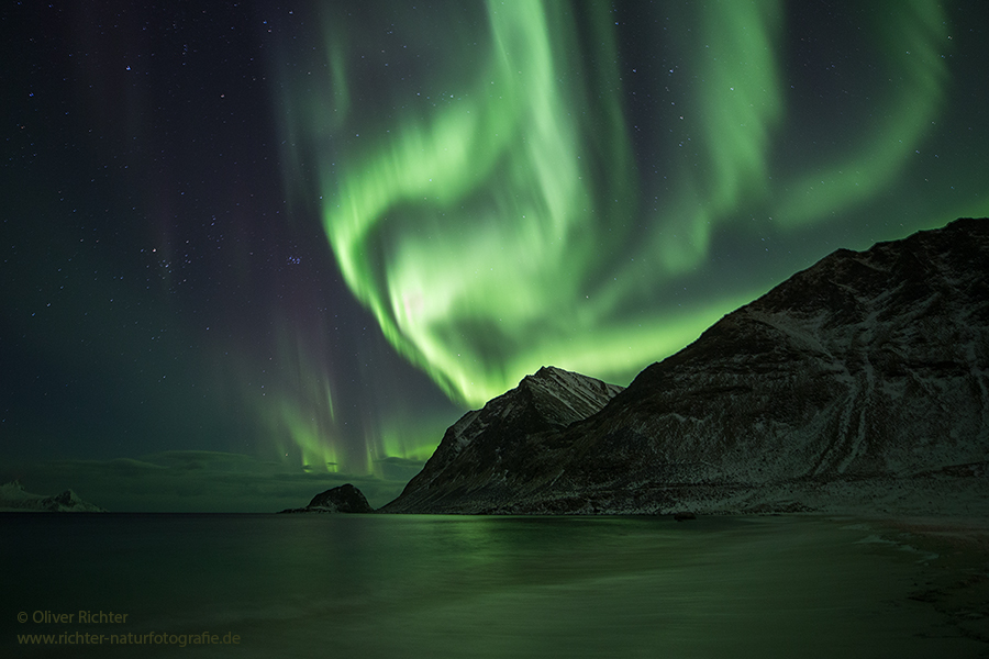 Aurora Borealis - Nordlicht, Polarlicht, Norwegen, Tromsö, Polar light, Northern light, northern lights, Lofoten