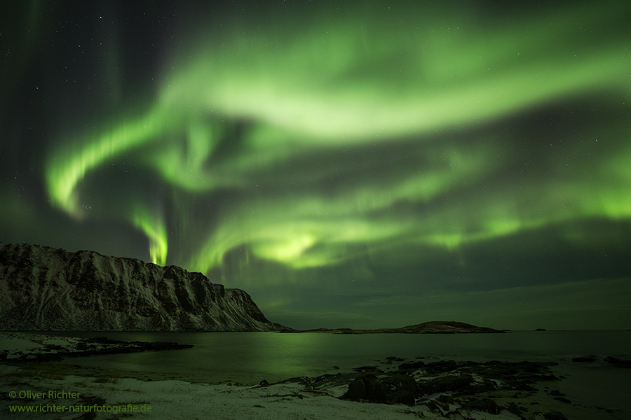 Aurora Borealis - Nordlicht, Polarlicht, Norwegen, Tromsö, Polar light, Northern light, northern lights, Lofoten
