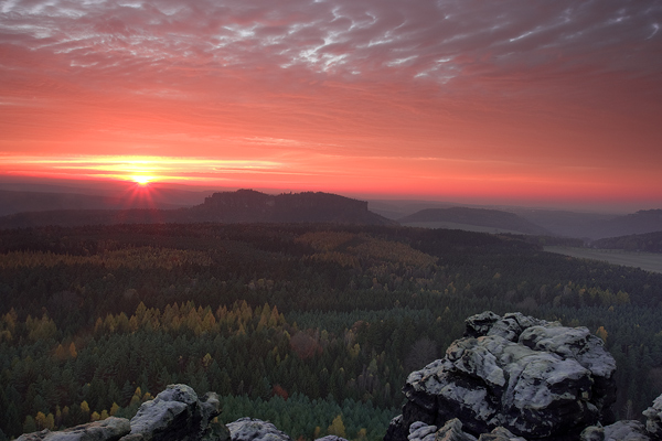 Blick vom Gohrischstein (Saechsische Schweiz)