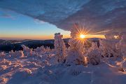 Riesengebirge Schnee Kristalle Baum Bäume