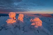 Riesengebirge Schnee Kristalle Baum Bäume