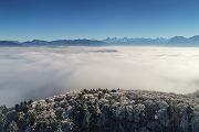 Der Thunersee unter Wolken, Kanton Bern, Berner Oberland