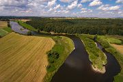 Blick auf die Steinklippen bei Förstgen, Muldental, Sachsen